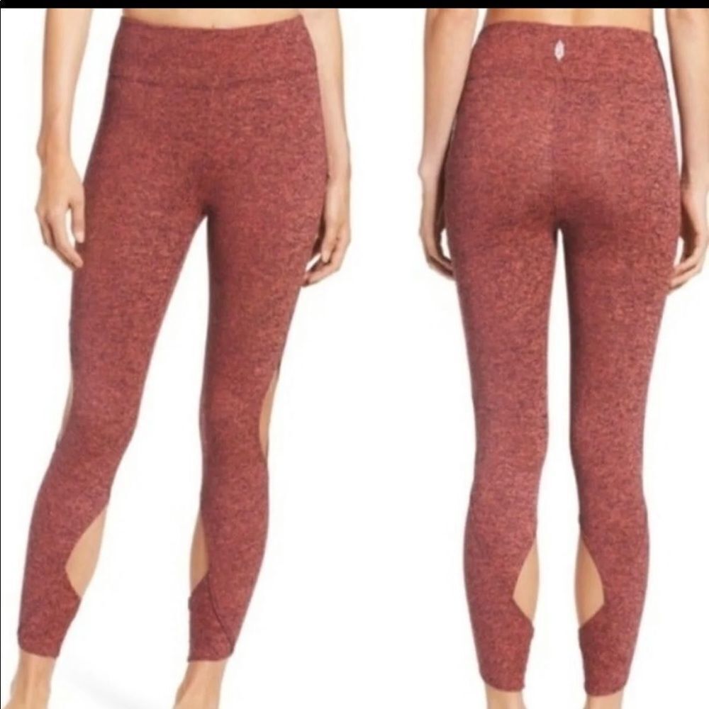 Free People movement coral cut out leggings NWT